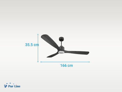 Ventilador de techo Reversible Termostato Dimable Wifi Motor DC Techos Inclinados Mando a Distancia Luz tres tonos Hypersilence Memoria 4