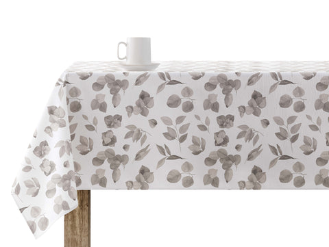 Mantel antimanchas 100% algodón puro 1 pieza con diseño de hojas en colores cálidos