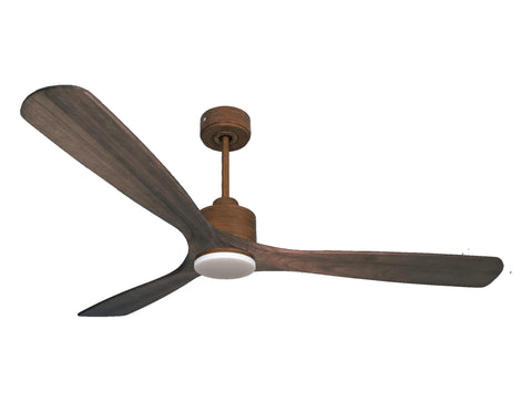 Ventilador de techo Reversible Termostato Dimable Wifi Motor DC Techos Inclinados Mando a Distancia Luz tres tonos Memoria 1