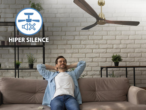 Ventilador de techo Reversible Termostato Wifi Motor DC Techos Inclinados Mando a Distancia Memoria 5