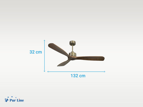 Ventilador de techo Reversible Termostato Wifi Motor DC Techos Inclinados Mando a Distancia Hypersilence Memoria FullWood 3