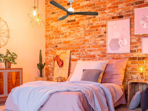 Ventilador de techo Reversible Termostato Wifi Motor DC Techos Inclinados Mando a Distancia Hypersilence Memoria FullWood 4