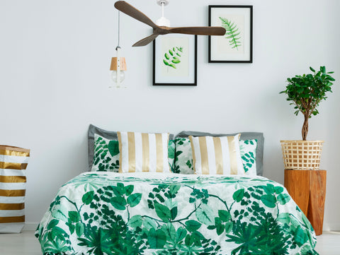 Ventilador de techo Reversible Termostato Wifi Motor DC Techos Inclinados Mando a Distancia Hypersilence Memoria FullWood 7