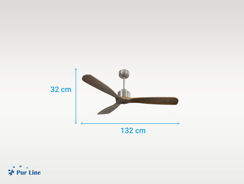 Ventilador de techo Reversible Termostato Wifi Motor DC Techos Inclinados Mando a Distancia Hypersilence Memoria FullWood 4