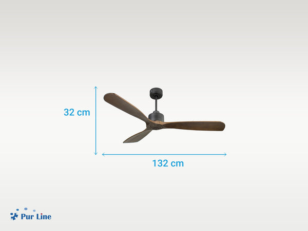 Ventilador de techo Reversible Termostato Wifi Motor DC Techos Inclinados Mando a Distancia Hypersilence Memoria FullWood 2