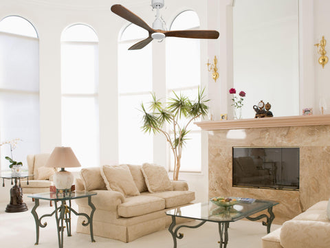 Ventilador de techo Reversible Termostato Wifi Motor DC Techos Inclinados Mando a Distancia Hypersilence Memoria FullWood 2