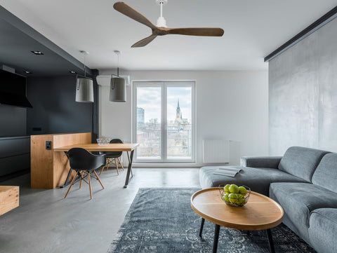 Ventilador de techo Reversible Termostato Wifi Motor DC Techos Inclinados Mando a Distancia Hypersilence Memoria FullWood 4