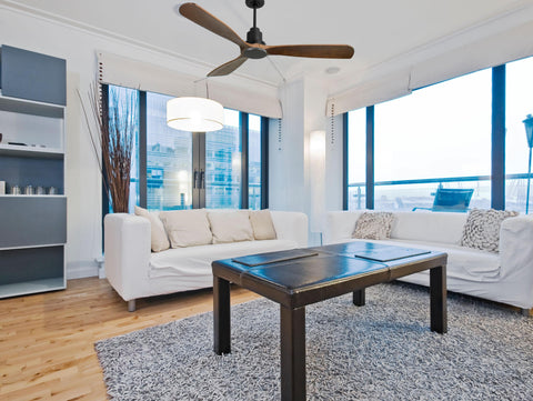 Ventilador de techo Reversible Termostato Wifi Motor DC Techos Inclinados Mando a Distancia Hypersilence Memoria FullWood 2