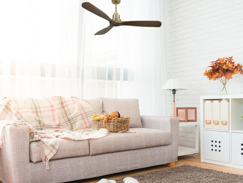 Ventilador de techo Reversible Termostato Wifi Motor DC Techos Inclinados Mando a Distancia Hypersilence Memoria FullWood 7