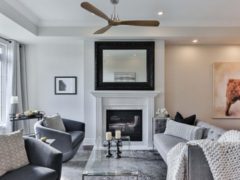 Ventilador de techo Reversible Termostato Wifi Motor DC Techos Inclinados Mando a Distancia Hypersilence Memoria FullWood 4