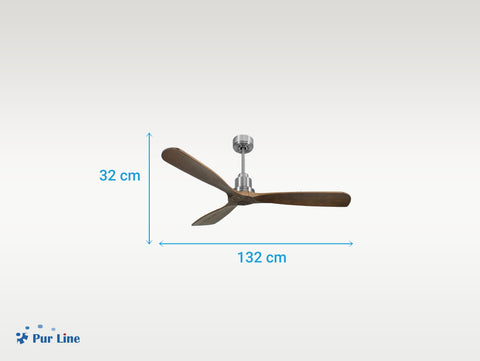 Ventilador de techo Reversible Termostato Wifi Motor DC Techos Inclinados Mando a Distancia Hypersilence Memoria FullWood 5