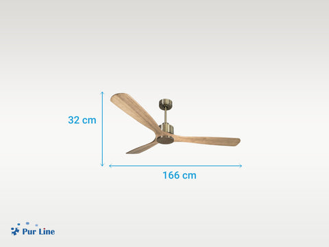 Ventilador de techo Reversible Termostato Wifi Motor DC Techos Inclinados Mando a Distancia Hypersilence Memoria 2