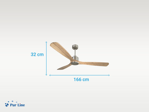 Ventilador de techo Reversible Termostato Wifi Motor DC Techos Inclinados Mando a Distancia Hypersilence Memoria 2