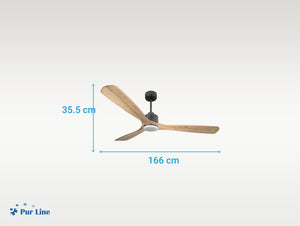 Ventilador de techo Reversible Termostato Dimable Wifi Motor DC Techos Inclinados Mando a Distancia Luz tres tonos Hypersilence Memoria 2