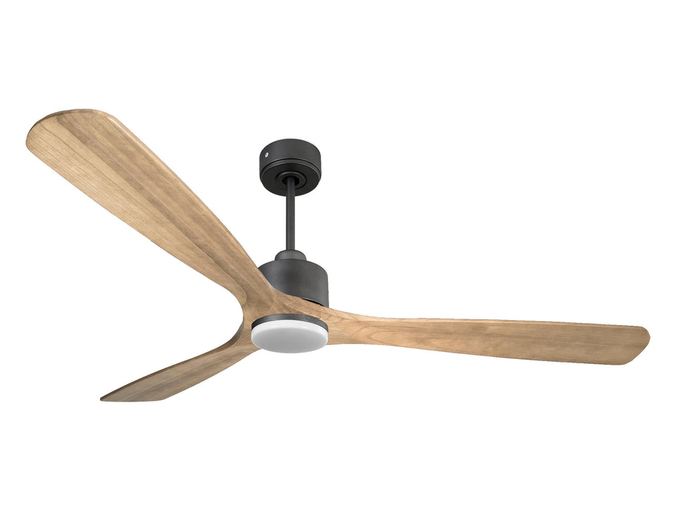 Ventilador de techo Reversible Termostato Dimable Wifi Motor DC Techos Inclinados Mando a Distancia Luz tres tonos Hypersilence Memoria 1