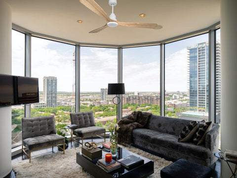 Ventilador de techo Reversible Termostato Wifi Motor DC Techos Inclinados Mando a Distancia Hypersilence Memoria 6