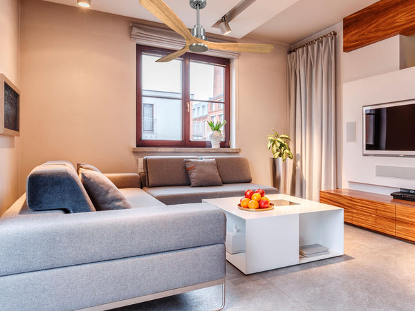 Ventilador de techo Reversible Termostato Wifi Motor DC Techos Inclinados Mando a Distancia Hypersilence Memoria 2