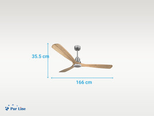 Ventilador de techo Reversible Termostato Dimable Wifi Motor DC Techos Inclinados Mando a Distancia Luz tres tonos Hypersilence Memoria 7