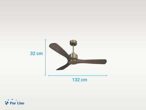 Ventilador de techo Reversible Termostato Wifi Motor DC Techos Inclinados Mando a Distancia Hypersilence Memoria 3