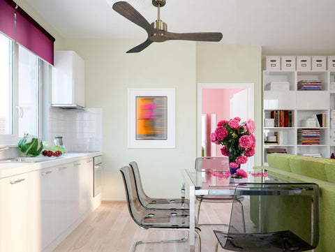 Ventilador de techo Reversible Termostato Wifi Motor DC Techos Inclinados Mando a Distancia Hypersilence Memoria 7