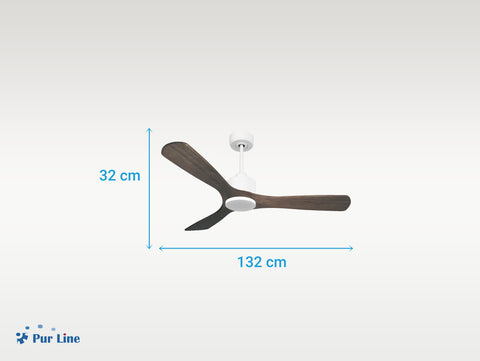 Ventilador de techo Reversible Termostato Wifi Motor DC Techos Inclinados Mando a Distancia Hypersilence Memoria 4