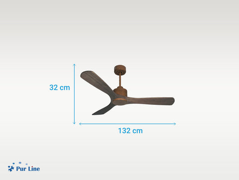 Ventilador de techo Reversible Termostato Wifi Motor DC Techos Inclinados Mando a Distancia Hypersilence Memoria 4