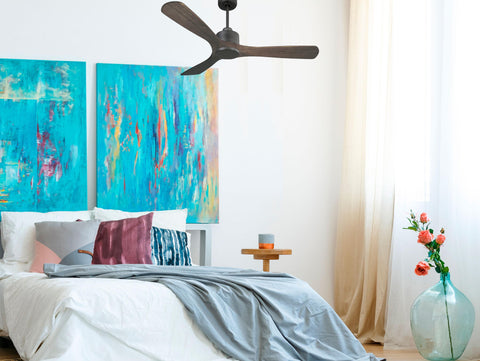 Ventilador de techo Reversible Termostato Wifi Motor DC Techos Inclinados Mando a Distancia Hypersilence Memoria 5