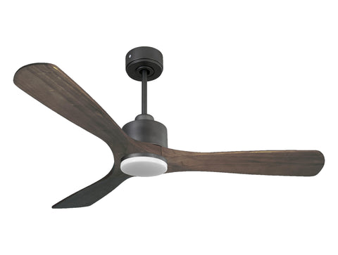 Ventilador de techo Reversible Termostato Dimable Wifi Motor DC Techos Inclinados Mando a Distancia Luz tres tonos Hypersilence Memoria 1