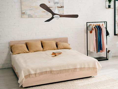 Ventilador de techo Reversible Termostato Wifi Motor DC Techos Inclinados Mando a Distancia Hypersilence Memoria 2