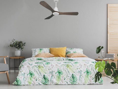 Ventilador de techo Reversible Termostato Wifi Motor DC Techos Inclinados Mando a Distancia Hypersilence Memoria 3