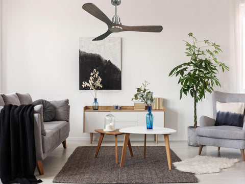 Ventilador de techo Reversible Termostato Wifi Motor DC Techos Inclinados Mando a Distancia Hypersilence Memoria 4