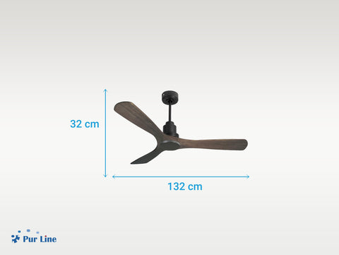 Ventilador de techo Reversible Termostato Wifi Motor DC Techos Inclinados Mando a Distancia Hypersilence Memoria 4