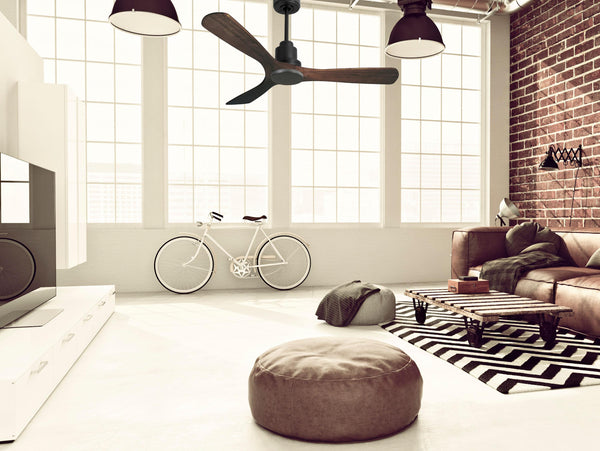 Ventilador de techo Reversible Termostato Wifi Motor DC Techos Inclinados Mando a Distancia Hypersilence Memoria 2