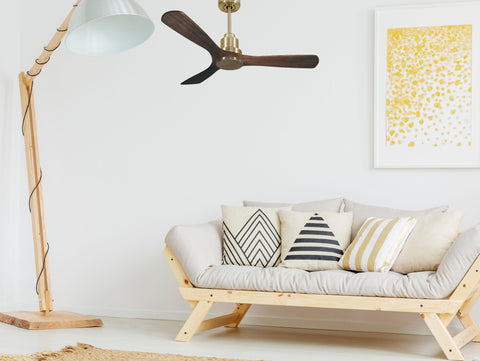 Ventilador de techo Reversible Termostato Wifi Motor DC Techos Inclinados Mando a Distancia Hypersilence Memoria 2