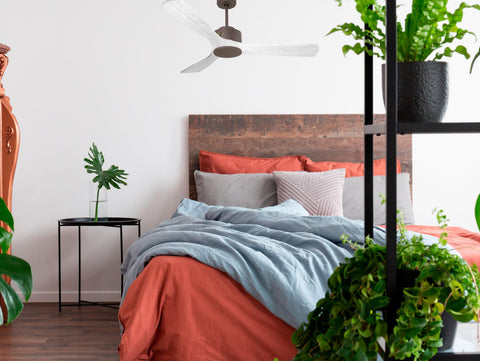 Ventilador de techo Reversible Termostato Wifi Motor DC Techos Inclinados Mando a Distancia Hypersilence Memoria