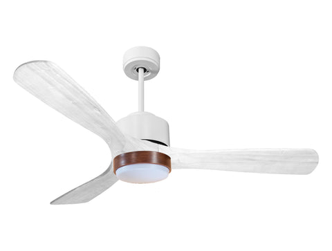 Ventilador de techo Modo Invierno/Verano Termostato Dimable Wifi Motor DC Techos Inclinados Mando a Distancia Luz tres tonos Hypersilence Memoria