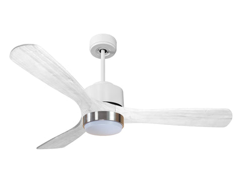 Ventilador de techo Modo Invierno/Verano Termostato Dimable Wifi Motor DC Techos Inclinados Mando a Distancia Luz tres tonos Hypersilence Memoria