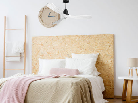 Ventilador de techo Modo Invierno/Verano Termostato Dimable Wifi Motor DC Techos Inclinados Mando a Distancia Luz tres tonos Hypersilence Memoria