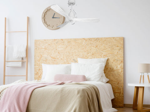 Ventilador de techo Modo Invierno/Verano Termostato Dimable Wifi Motor DC Techos Inclinados Mando a Distancia Luz tres tonos Hypersilence Memoria