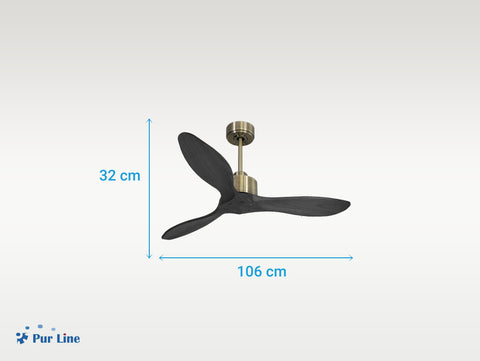 Ventilador de techo Reversible Termostato Wifi Motor DC Techos Inclinados Mando a Distancia Hypersilence Memoria FullWood 5