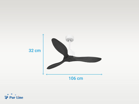 Ventilador de techo Reversible Termostato Wifi Motor DC Techos Inclinados Mando a Distancia Hypersilence Memoria FullWood 2