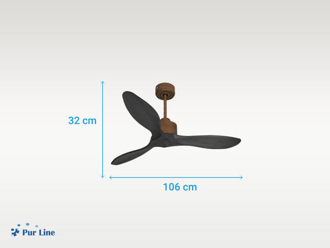 Ventilador de techo Reversible Termostato Wifi Motor DC Techos Inclinados Mando a Distancia Hypersilence Memoria FullWood 6