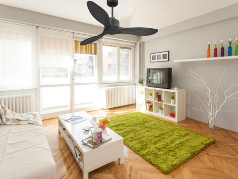 Ventilador de techo Reversible Termostato Wifi Motor DC Techos Inclinados Mando a Distancia Hypersilence Memoria FullWood 7