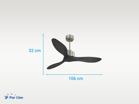 Ventilador de techo Reversible Termostato Wifi Motor DC Techos Inclinados Mando a Distancia Hypersilence Memoria FullWood 4