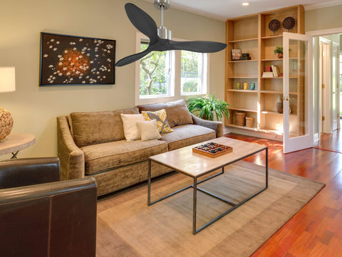 Ventilador de techo Reversible Termostato Wifi Motor DC Techos Inclinados Mando a Distancia Hypersilence Memoria FullWood 6