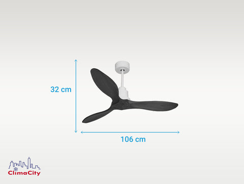 Ventilador de techo Reversible Termostato Wifi Motor DC Techos Inclinados Mando a Distancia Hypersilence Memoria FullWood 6