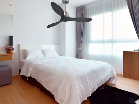 Ventilador de techo Reversible Termostato Wifi Motor DC Techos Inclinados Mando a Distancia Hypersilence Memoria FullWood 5