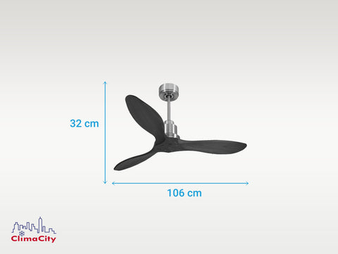 Ventilador de techo Reversible Termostato Wifi Motor DC Techos Inclinados Mando a Distancia Hypersilence Memoria FullWood 7