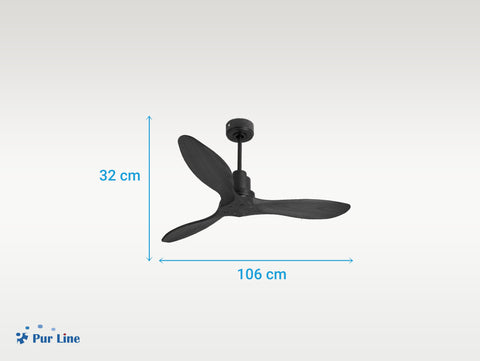 Ventilador de techo Reversible Termostato Wifi Motor DC Techos Inclinados Mando a Distancia Hypersilence Memoria FullWood 4