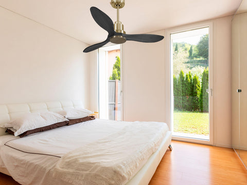 Ventilador de techo Reversible Termostato Wifi Motor DC Techos Inclinados Mando a Distancia Hypersilence Memoria FullWood 2